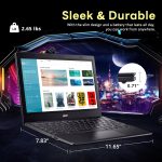 ⁦ايسر لابتوب كروم بوك 311 11.6 انش HD، انتل سيليرون N4500، بطاقة عرض مرئي انتل UHD، ذاكرة RAM LPDDR4X 4GB، تخزين 224GB (64GB eMMC + مجموعة قاعدة شحن 160GB)، نظام تشغيل كروم، واي فاي 5، اسود⁩ - الصورة ⁦8⁩