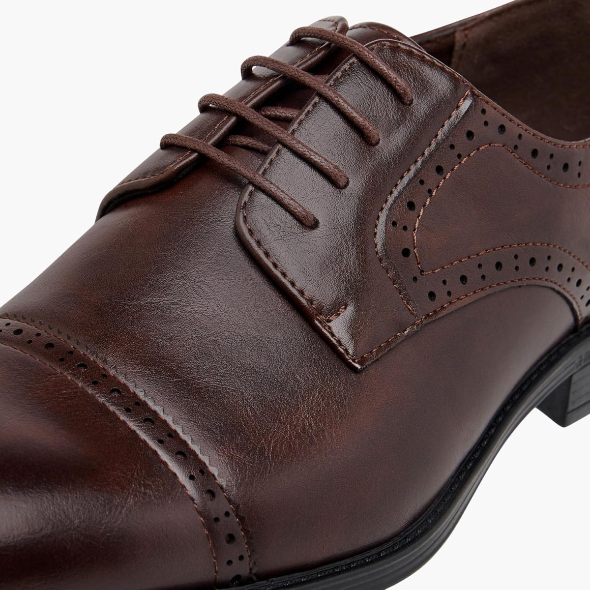 ⁦LBL By Shoexpress 230617-6 Men Solid Lace-Up Derby Shoes⁩ - الصورة ⁦5⁩