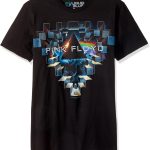 تي شيرت بتصميم شباك بالفضاء وطباعة عبارة " Pink Floyd" بأكمام قصيرة للرجال من ليكويد بلو