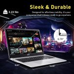 ⁦ايسر لابتوب كروم بوك 315، شاشة 15.6 انش HD مضادة للتوهج، انتل بنتيوم N6000، 4GB LPDDR4X، تخزين 288GB (128GB eMMC + قاعدة شحن 160GB)، بطاقة رسومات UHD، لوحة ارقام، واي فاي 6، نظام تشغيل كروم، فضي⁩ - الصورة ⁦8⁩
