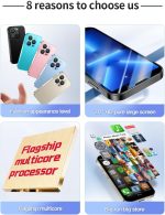 ⁦هاتف ذكي صغير XS18 الجيل الثالث 3G من سويس، شاشة لمس 3 انش، ثنائي شرائح الاتصال 2GB RAM 16GB ROM، 1000mAh، كاميرا 0.3 ميجابكسل + 2 ميجابكسل، اندرويد 8.1 رفيع للغاية (بينك)⁩ - الصورة ⁦5⁩