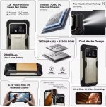 ⁦جوال S200 ماكس متين بسعة 16GB و512GB وبطارية 22000mAh وقدرة 66 واط وشاشة خلفية 1.35 انش وشاشة خلفية 6.75 انش 120Hz ديمنستي 7050 ان اف سي⁩ - الصورة ⁦6⁩