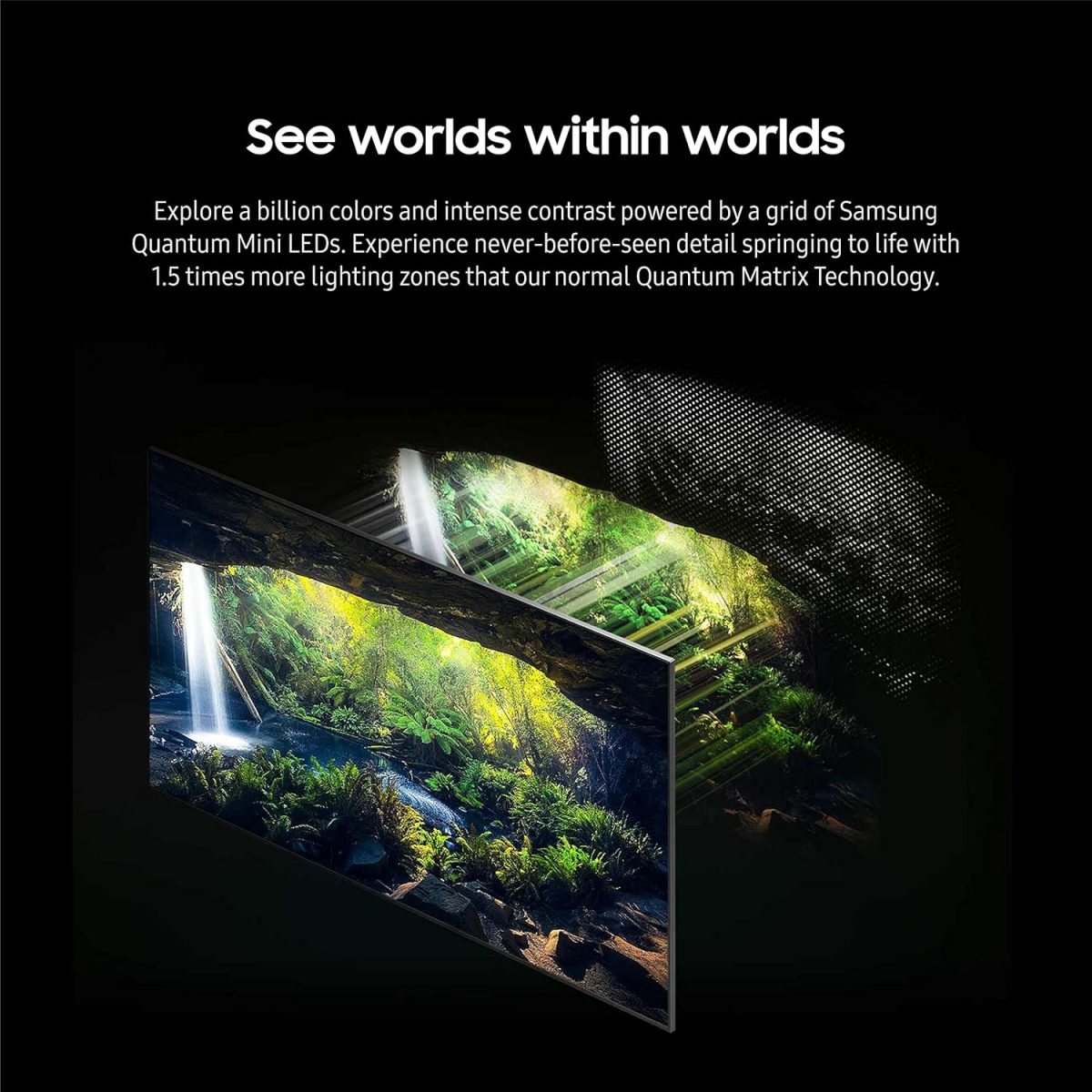 ⁦سامسونج تلفزيون ذكي نيو QLED 8K، 65 بوصة، اسود تيتان، تقنية كوانتوم ماتريكس برو، دقة 8K، او تي اس بلس، QA65QN800C - 2023 - اصدار عالمي⁩ - الصورة ⁦8⁩