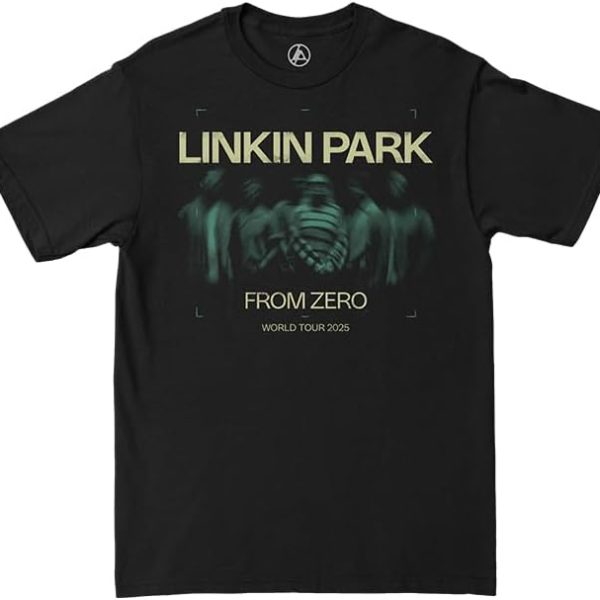لينكين بارك تي شيرت رسمي للبالغين من الجنسين مطبوع عليه Merch لينكين بارك from Zero Blurry Portrait Tour مقاس قياسي