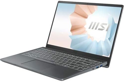 MSI نوت بوك مودرن 14 B11MO-036 14 انش للالعاب - FHD - 1920 × 1080 - انتل كور i7 (الجيل 11) i7-1165G7 900 MHz - 8GB RAM - 512GB SSD - رمادي كربوني - ويندوز 10 هوم - انتل ايرس اكس اي جرافيكس
