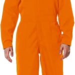 اوبيوت جمبسوت بلون سادة مع جيوب للهالوين للاولاد بعمر 3-14 سنة