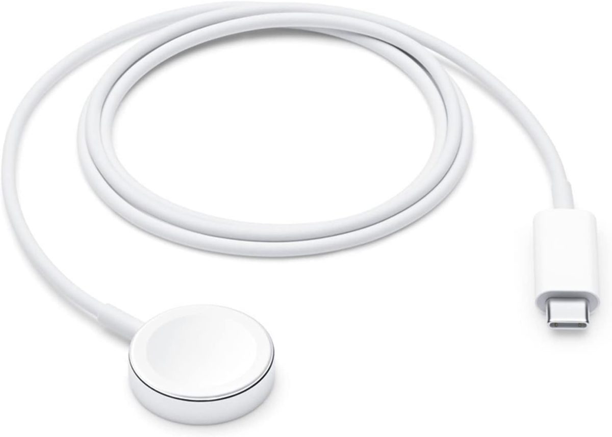 شاحن مغناطيسي سريع مطور لساعة ابل الى كيبل USB-C (1 متر/محمول) شحن لاسلكي مغناطيسي متوافق مع سلسلة ساعات ابل 8/7/6/SE/5/4/3/2/1 من اكسيفور