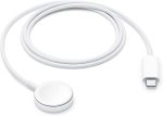 شاحن مغناطيسي سريع مطور لساعة ابل الى كيبل USB-C (1 متر/محمول) شحن لاسلكي مغناطيسي متوافق مع سلسلة ساعات ابل 8/7/6/SE/5/4/3/2/1 من اكسيفور