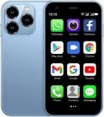 SOYES XS15 Mini smartphone 3G Unlocked 3.0'' Touch Screen 1000mAh Battery Cell Phone 8.1 ultra,2GB+16GB Mobile (Blue)