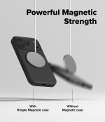 ⁦Ringke Silicone Magnetic Compatible with iPhone 17 Pro Max Case Back Cover Strong Magnet [3-Layer Liquid Silicone] Long Lasting Silky Feel Anti-Fingerprint - Black⁩ - الصورة ⁦5⁩
