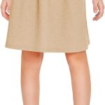 هالو مونينغ تنانير رياضية للبنات والاطفال لطيفة بخصر مطاطي مكشكش ايه لاين مع جيوب، ملابس عصرية