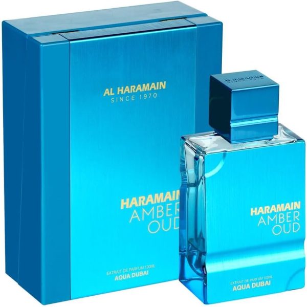 عطر اكستريت دي بارفان برائحة العنبر والعود اكوا دبي من حرمين، 100 مل | عطر فاخر مع البرغموت والعنبر والمسك والفانيليا | منعش وانيق ويدوم طويلا | مستوحى من جاذبية دبي المائية