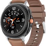 دادو سوار بديل من الجلد والسيليكون متوافق مع ساعة سامسونج جالاكسي 8 كلاسيك/ساعة 8 40 ملم و44 ملم، سوار جلدي بدون فجوات