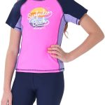 ميانو بدلة سباحة للفتيات المراهقات من قطعتين بدلة سباحة رياضية مائية شورت سباحة بعامل حماية من الاشعة فوق البنفسجية 50+ للحماية من الشمس