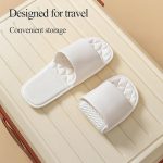 ⁦صندل منزلق قابل للطي للنساء، حذاء استحمام نحيف ومحمول وسريع الجفاف، شبشب مريح غير قابل للانزلاق للمنزل والسفر والفنادق، مقاس M (39-41)⁩ - الصورة ⁦5⁩