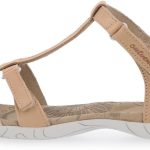 صندل للنساء - صندل كامبالا دبليو بيج من الجلد الطبيعي مع وسادة قدم من المايكروفايبر وشريط فيلكرو قابل للتعديل