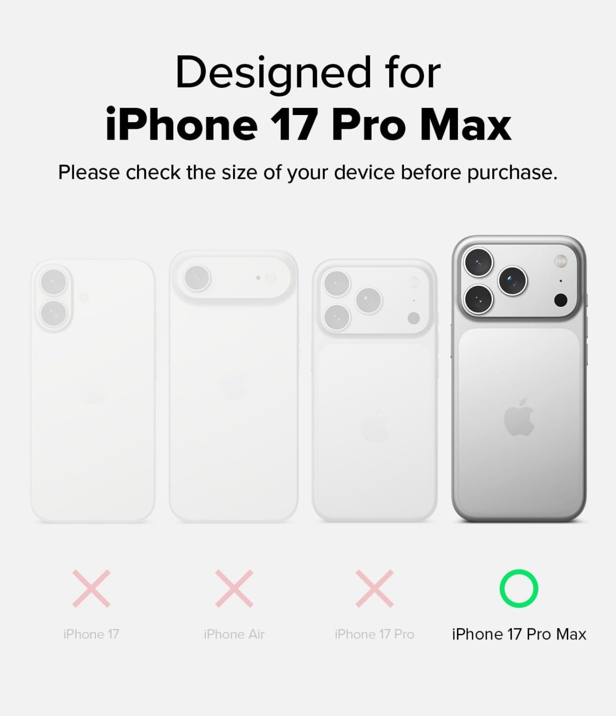 ⁦Ringke Silicone Magnetic Compatible with iPhone 17 Pro Max Case Back Cover Strong Magnet [3-Layer Liquid Silicone] Long Lasting Silky Feel Anti-Fingerprint - Black⁩ - الصورة ⁦2⁩