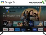 ⁦فيديوكون تلفزيون جوجل الرسمي 4K UHD بدون حواف مقاس 55 بوصة، تلفزيون LED ذكي مع جهاز تحكم عن بعد صوتي، صوت دولبي، بلوتوث، كروم كاست مدمج، DVB-T2/S2، حامل حائط مجاني - E55ELGT1100⁩ - الصورة ⁦6⁩