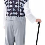 زي الرجل العجوز، زي الجد للاولاد بعمر 100 يوم من عمر 100 عام، مقاس M (من 7 الى 10 سنوات)