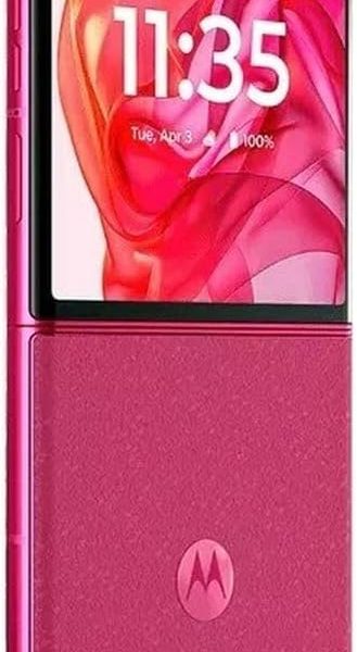 موتورولا جوال رازر 50 الترا ثنائي شرائح الاتصال بذاكرة روم 512GB وذاكرة RAM 12GB (جي اس ام | سي دي ام ايه) هاتف ذكي 5G مفتوح من المصنع (زهري فاقع) - اصدار عالمي