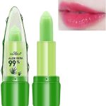 ميوبلت احمر شفاه بخلاصة صبار الالوفيرا يدوم طويلا ومضاد للتشقق، مرطب شفاه سحري متغير درجة الحرارة، مرطب شفاه جيلي مغذي، مكياج شفاه مرطب