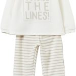 OVS بيجامة صوف طويلة للبنات مع طباعة حروف