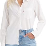 ليفايس بلوزة بحاشية للنساء