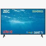 ZEC Tv Led 55UHD95GS, Ultra HD Google Smart TV, 55-inch, LED Display,Super Energy Efficient,True Color,DOLBY Audio,USB Supportive Audio/Video Formats,High Contrast,TV Signal Enhancer,