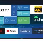 فيديوكون تلفزيون ذكي 65 بوصة بدون حواف 4 كيه الترا اتش دي اندرويد 14، جهاز تحكم عن بعد صوتي، بلوتوث، منافذ HDMI/USB، حامل مجاني على الحائط - E65EL1100