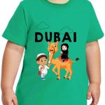 تي شيرت تذكاري للاولاد مطبوع عليه دبي ديزاين