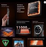 ⁦WP55 Pro 5G Rugged Smartphone 48GB(16+32) +512GB 11000mAh 33W 108MP 6.6" FHD+ Cell Phone⁩ - الصورة ⁦2⁩