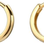 Minimalist Tiny Small Hoop Earrings for Women Girls 925 Sterling Silver 14K Gold Plated Polished Mini Huggie Hoops Cartilage Cuff Helix Thin Wrap Hypoallergenic Simple Jewelry