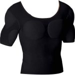 واي بي ان ار دي قميص بدلة العضلات المزيفة للرجال محاكاة غير مرئية للتسمين، قميص سفلي مرن ورفيع قابل للفصل