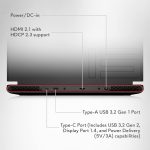 ⁦الينوير لابتوب العاب m15 R7 15.6 انش QHD (2560x1440) 240Hz، AMD رايزن 9 6900HX، 32GB DDR5، 1TB SSD، RTX 3070Ti، HDMI، واي فاي، كاميرا ويب، ويندوز 11، بريميوم لمدة عام + خدمات ترحيل 6 اشهر- اسود⁩ - الصورة ⁦12⁩