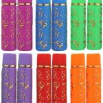 مجموعة احمر شفاه سحري متغير اللون، 6 ازواج، تصميم ذهبي مشذب، الوان نابضة بالحياة متعددة