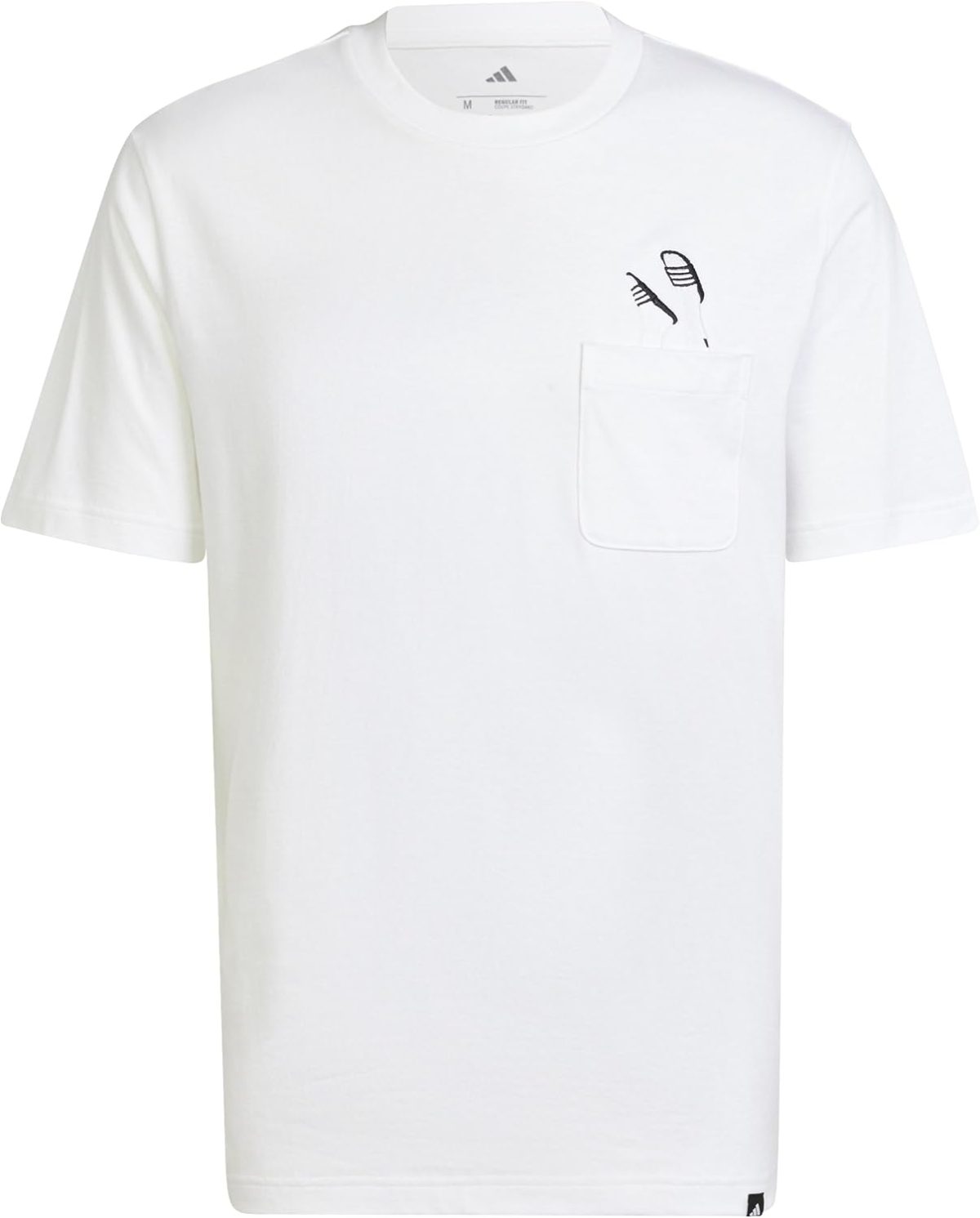 adidas Mens Lounge Slides Graphic Pocket T-Shirt Graphic Pocket T-Shirt
