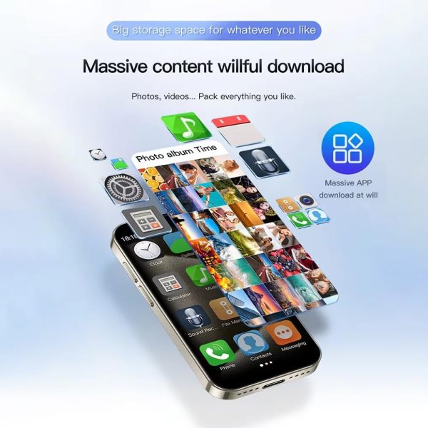 هاتف ذكي صغير XS18 الجيل الثالث من سويس، شاشة لمس 3 انش، ثنائي شرائح الاتصال 2GB RAM 16GB ROM، 1000mAh، كاميرا 0.3 ميجابكسل + 2 ميجابكسل، اندرويد 8.1 رفيع للغاية (فضي ذهبي)