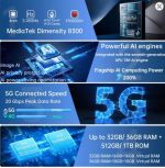 ⁦هاتف ذكي تانك 4 برو 5G مع جهاز عرض 720P ديمنستي 8300 36GB+1TB جوال 3k AMOLED اندرويد 14⁩ - الصورة ⁦3⁩