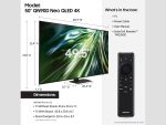 ⁦سامسونج تلفزيون كلاس نيو QLED 4K QN90D صغير 50 بوصة من سلسلة QN90D، تلفزيون ذكي نيو كوانتوم HDR+ مع دولبي اتموس، صوت تتبع الاجسام، موشن اكسليريتور، محسن العمق الحقيقي، اليكسا مدمج (QN50QN90D، 2024)⁩ - الصورة ⁦2⁩