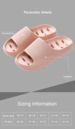 ⁦ايوتيو شبشب منزلي بنعل سميك مانع للانزلاق للحمام للنساء والرجال، شبشب استحمام داخلي للمنزل⁩ - الصورة ⁦2⁩