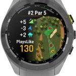 جارمين ابروتش S70-42 ملم - اطار سيراميك اسود مع سوار سيليكون رمادي بودرة