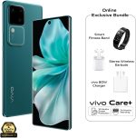 ⁦فيفو V30 5G (اخضر ورقي، 12GB+12GB RAM، 256GB) | انحف شاشة اموليد منحنية ثلاثية الابعاد 1.5K 120Hz | سيلفي مجموعة التركيز التلقائي 50MP | اورا لايت OIS | حزمة حصرية عبر الانترنت، (مجدد)⁩ - الصورة ⁦2⁩