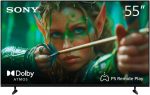 سوني تلفزيون برافيا 2 II 55 بوصة 4K UHD HDR LED سمارت جوجل تي في (موديل 2025) مع تقنية دولبي اتموس وتحكم صوتي وتشغيل بلاي ستيشن عن بعد - K-55S21DM2
