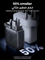 ⁦يوجرين شاحن 4 منافذ USB C شاحن GaN قابس شاحن نوع C محول شاحن الحائط السريع PD 65W متوافق مع أجهزة الكمبيوتر المحمولة MacBook Pro Air iPad iPhone Samsung ، Huawei ،Oneplus ،Xiaomi ،Dell ،Lenovo، إلخ⁩ - الصورة ⁦6⁩
