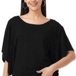 بلوزة سادة بقصة عادية للنساء من اف واي ال تي ار (FYLSS23WKT-009)