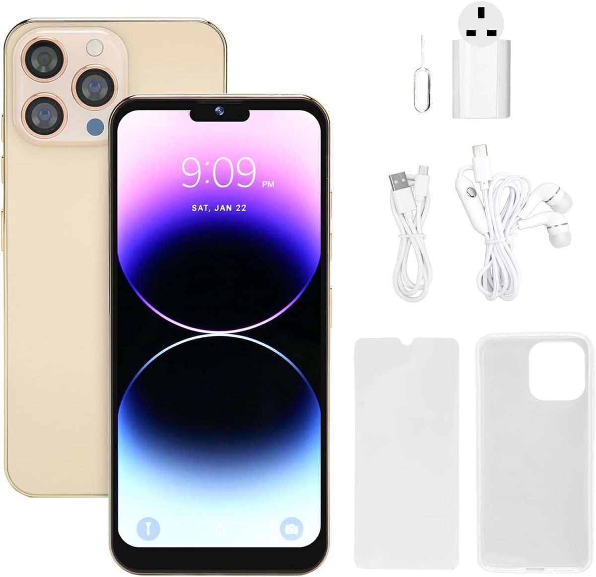 ⁦هاتف ذكي 3G غير مقفل ثنائي شرائح الاتصال بذاكرة RAM 4GB وذاكرة روم 64GB وبطارية 5000mAh للحياة اليومية من زيني⁩ - الصورة ⁦6⁩