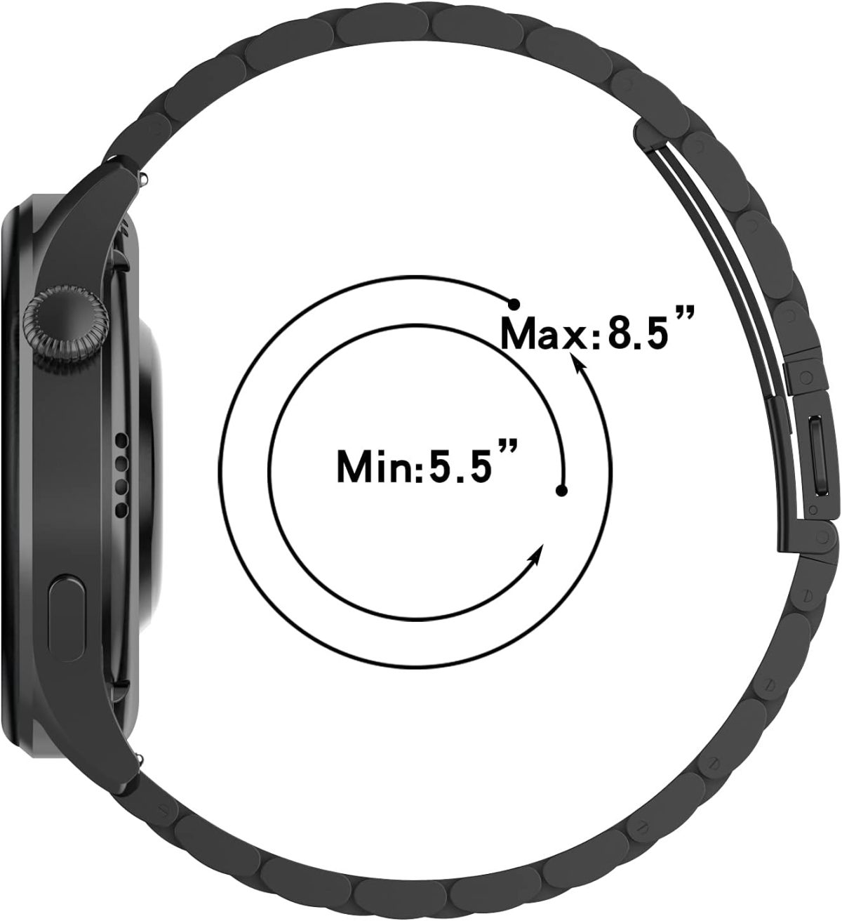 ⁦Chofit Straps Compatible with CMF by Nothing Watch Pro 2 Strap, Metal Stainless Steel Replacement Straps, Business Wristbands⁩ - الصورة ⁦6⁩