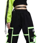 لولانتا ملابس هيب هوب للبنات، زي رقص الجاز للمراهقات، بلوزة قصيرة، بنطلون كارجو، مجموعة ملابس