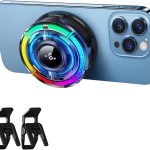 مبرد موبايل للالعاب من ماج-سيف، مروحة تبريد للايفون والطقس الحار، مروحة تبريد محمولة بالوان الفضاء اللوني ار جي بي، مروحة تبريد للجوال، لاجهزة ايفون/اندرويد