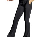 سروال رقص للبنات بتصميم شخصيات سوداء للتزلج على الجليد بخصر مرتفع وناعم وقابل للتمدد لممارسة المسابقات